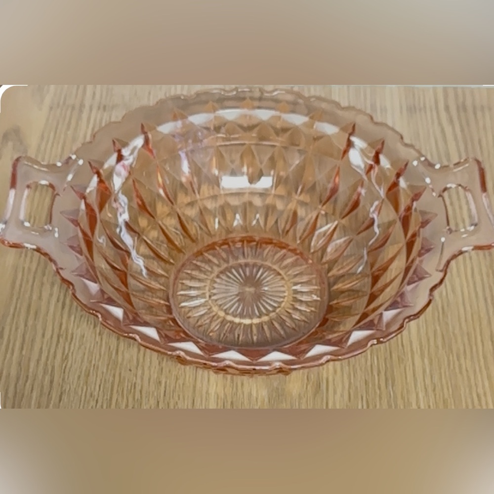 Pink Depression 9” Dish